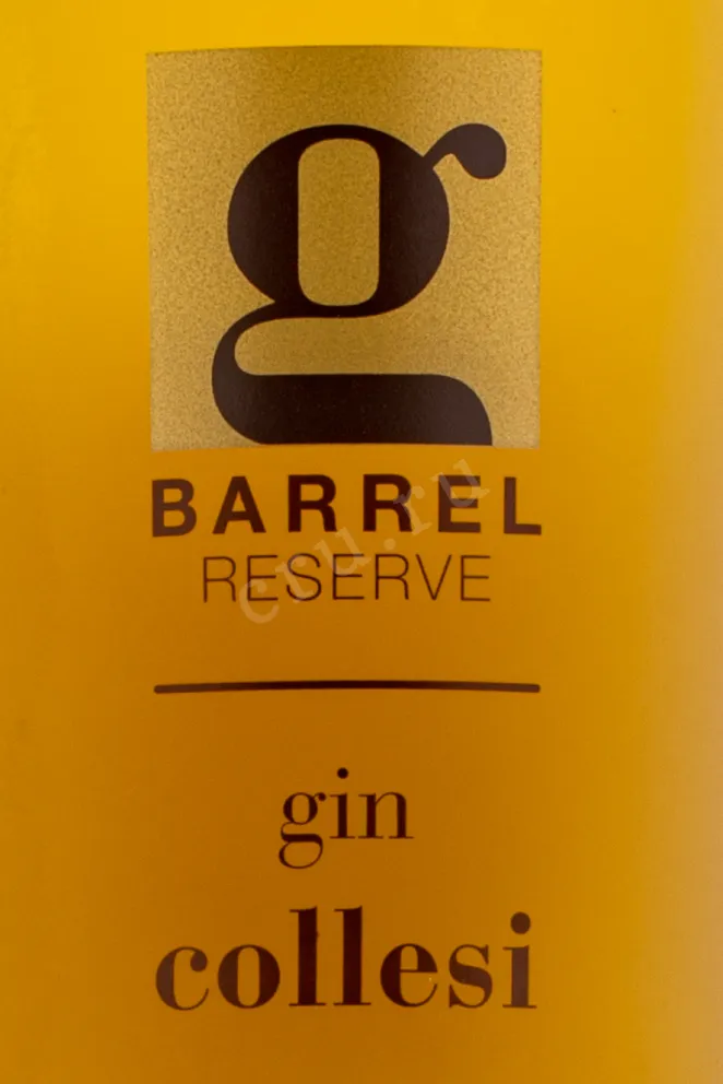 Этикетка джина Коллези Баррел Резерв 0.7