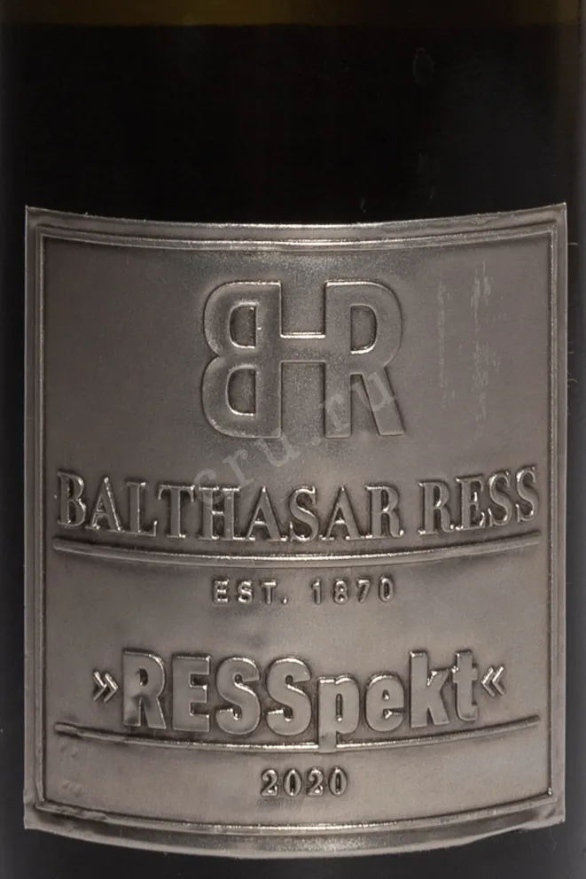 Этикетка Balthasar Ress RESSpekt Riesling 2020 0.75 л
