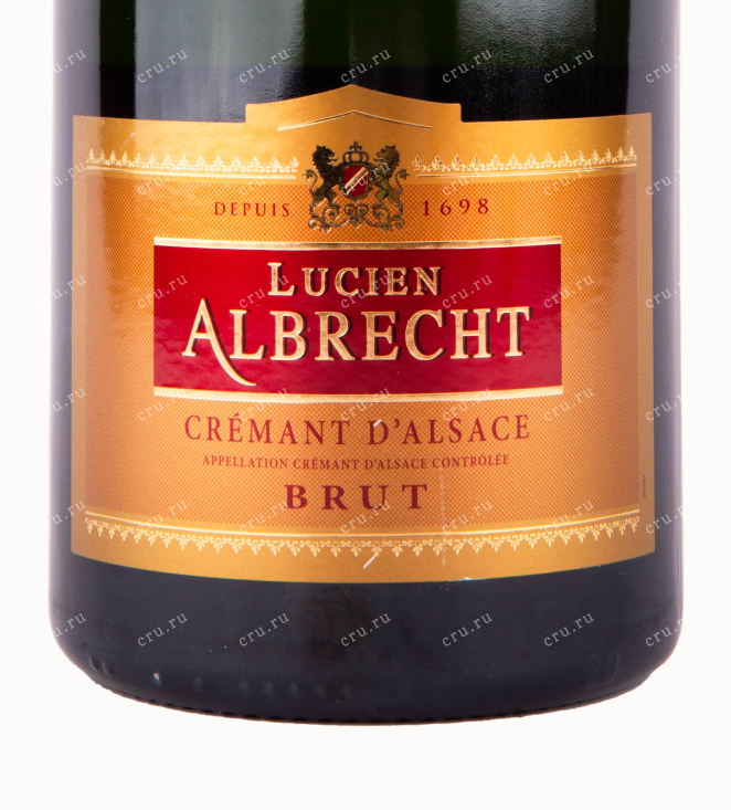 Этикетка игристого вина Lucien Albrecht Brut Cremant d'Alsace with gift box 1.5 л