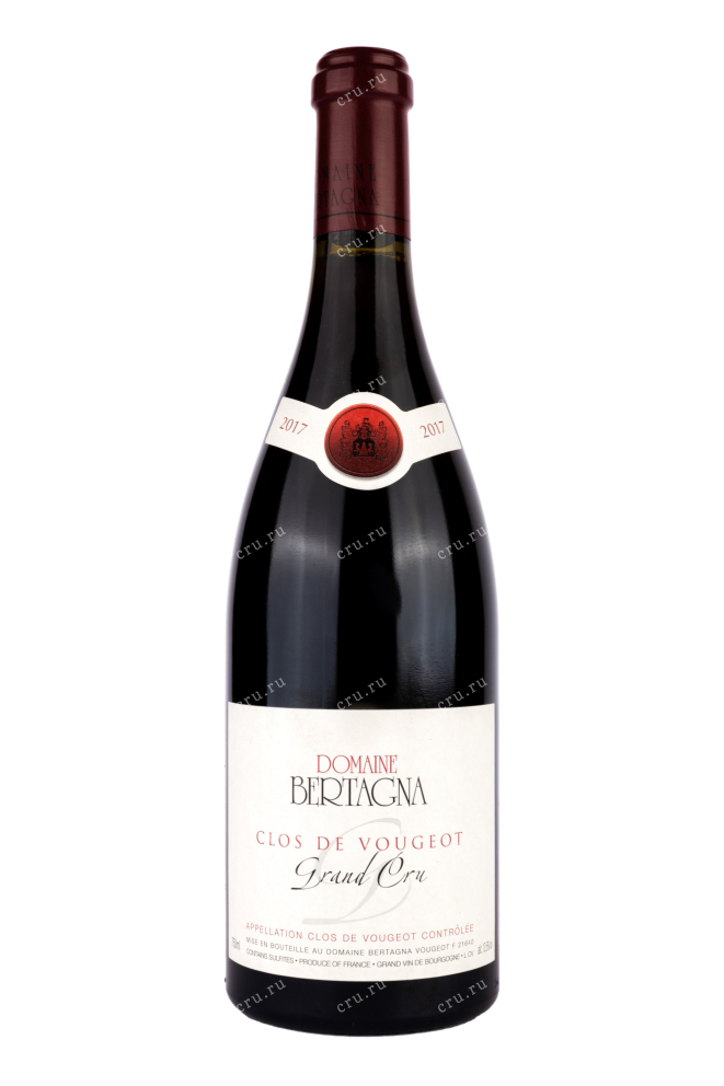 Вино Clos de Vougeot Grand Cru Domaine Bertagna 2017 0.75 л