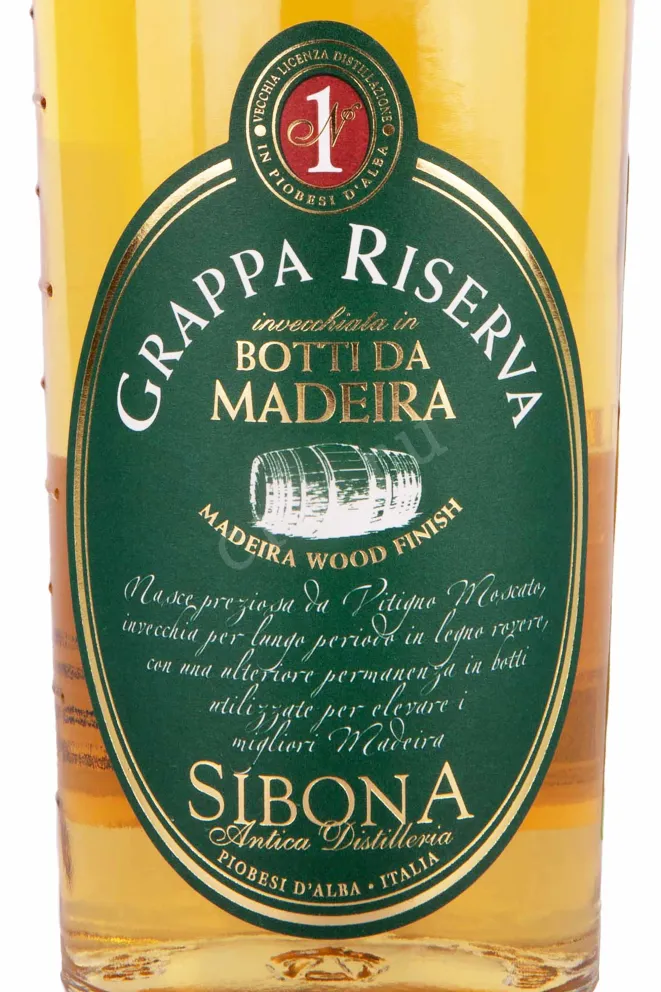 Этикетка Sibona Madeira Wood Finish 0.5 л