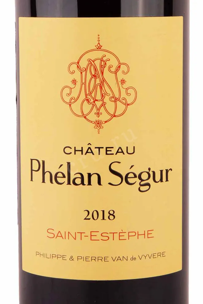 Этикетка Chateau Phelan Segur Saint Estephe 2018 0.75 л