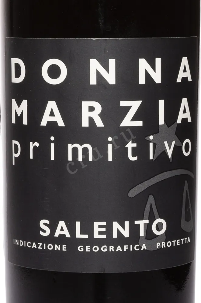 Этикетка Donna Marzia Primitivo Conti Zecca 2021 0.75 л