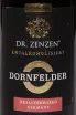 Этикетка Dr. Zenzen Deutscher Dornfelder Alkoholfrei 2021 0.75 л