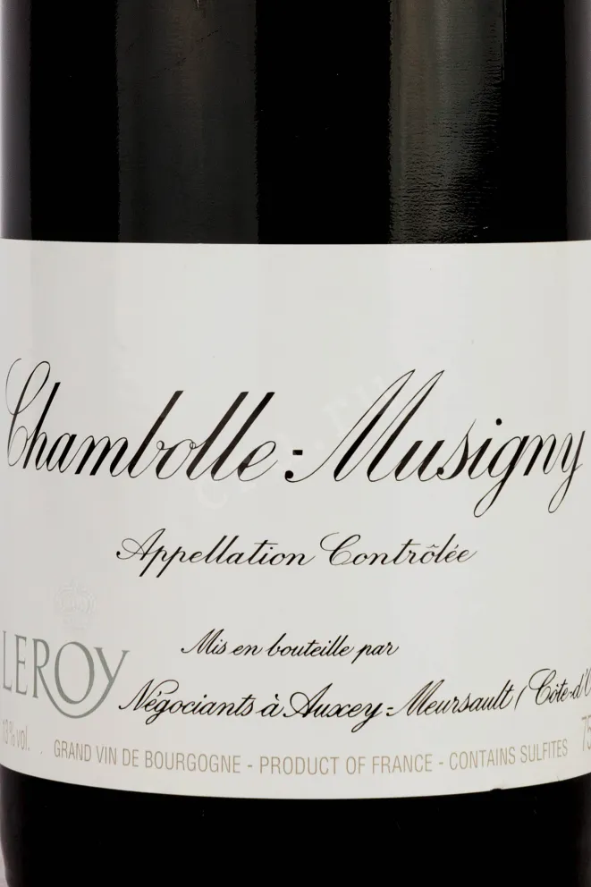 Этикетка Chambolle-Musigny SA Leroy 2014 0.75 л