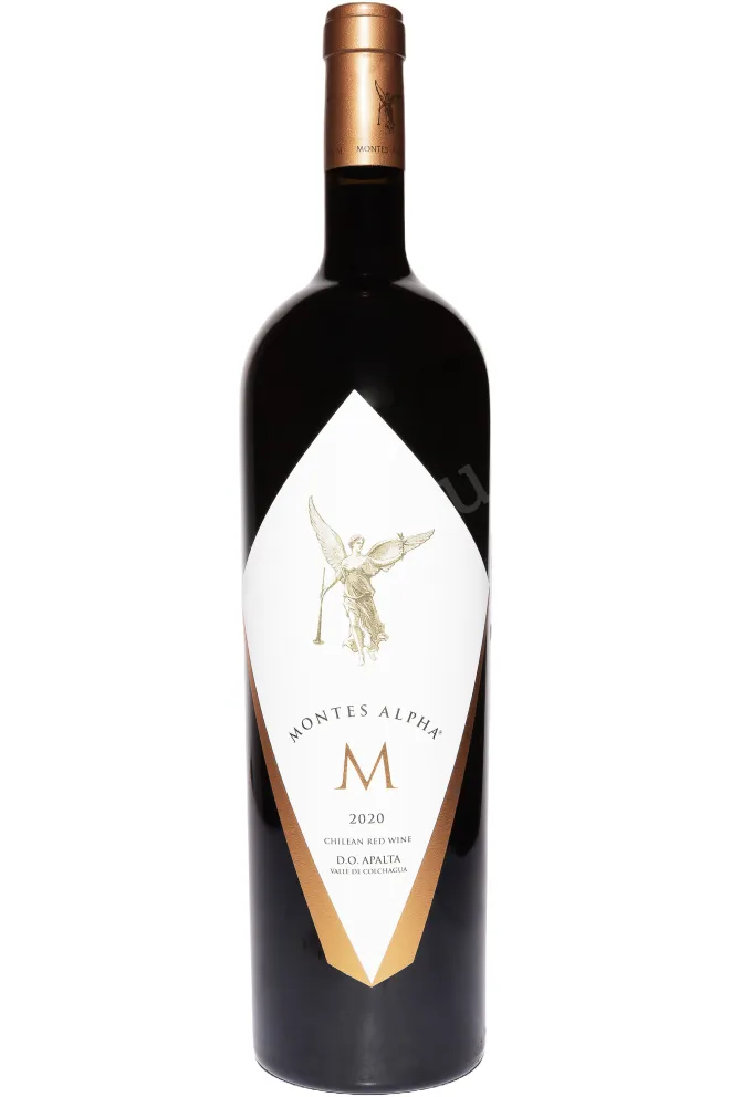Бутылка Montes Alpha M Apalta DO in wooden box 2020 1.5 л