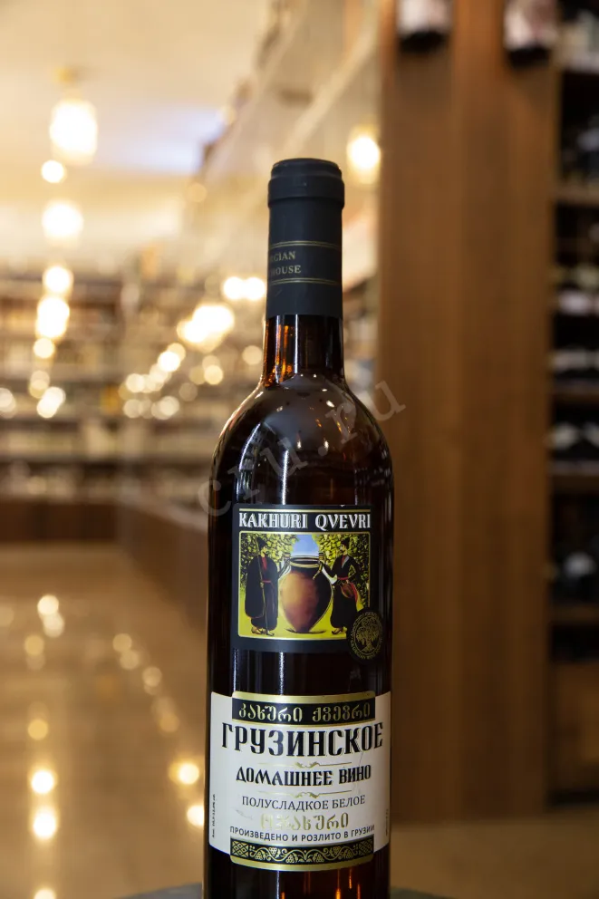 В магазине Крю Профи Kakhuri Qvevri Domashnee White Semi-Sweet 0.75 л