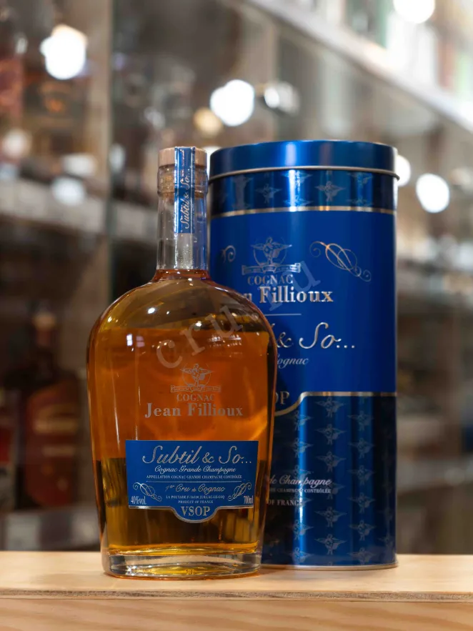 В магазине Крю Профи Jean Fillioux Subtil & So VSOP Grande Champagne Premier Cru gift tube 0.7 л