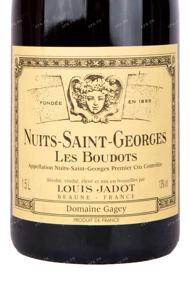Этикетка вина Louis Jadot Nuits-Saint-Georges 1-er Cru Les Boudots 2014 1.5 л