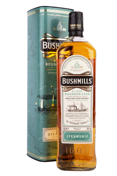 Виски Bushmills Steamship Bourbon Cask in tube  1 л