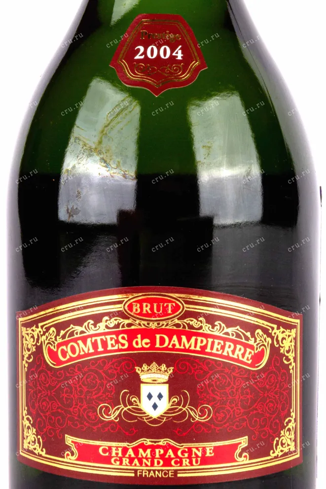 Этикетка Comte Audoin de Dampierre Cuvee Prestige Blanc de Blancs gift box 2004 0.75 л