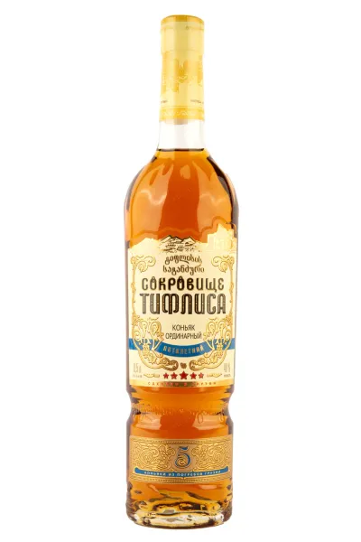 Коньяк Сокровище Тифлиса 5-летний  0.5 л