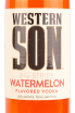 Этикетка водки Western Son Watermelon 0.75