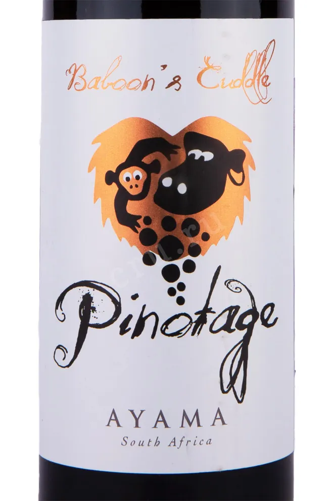 Этикетка Ayama Baboon's Cuddle Pinotage 2020 0.75 л