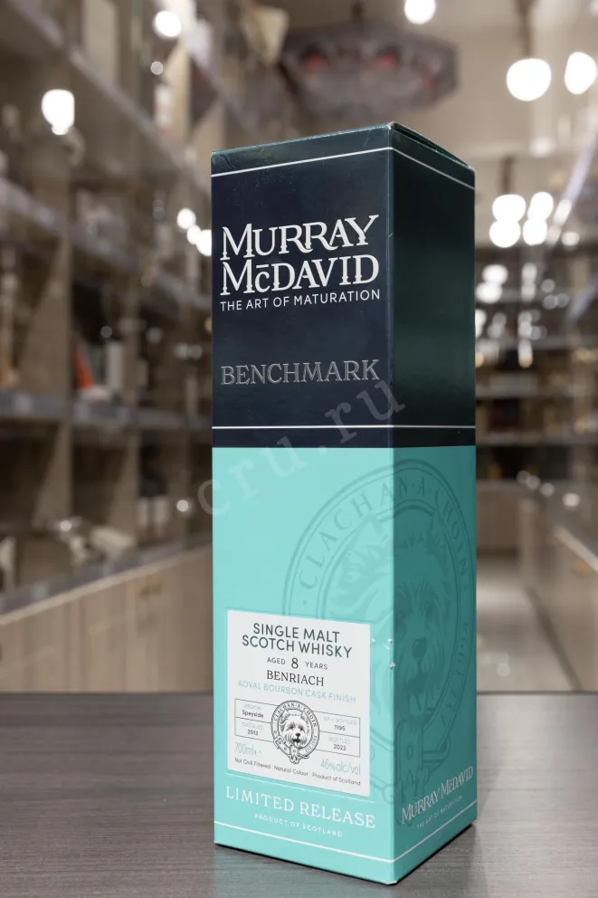 Контрэтикетка Murray McDavid Benchmark Benriach 8 Years Old