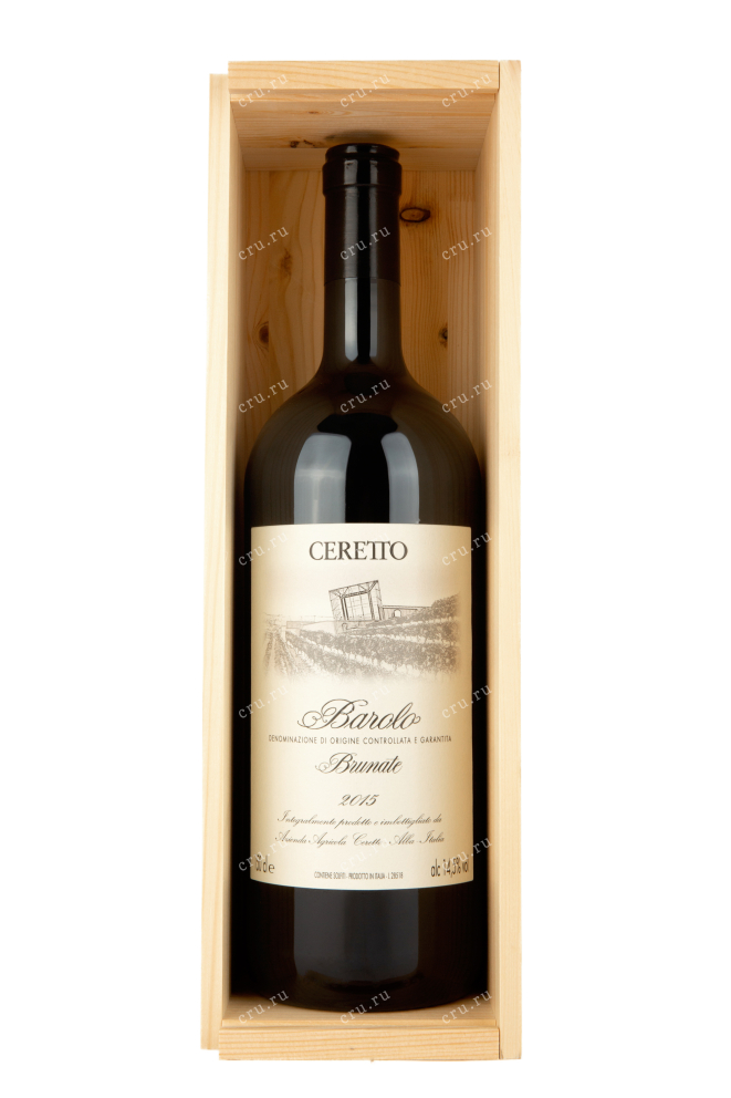 Вино Черетто Бароло Брунате 1,5 в деревянном ящике
