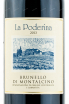 Этикетка вина La Poderina Brunello di Montalcino 2013 0.75 л