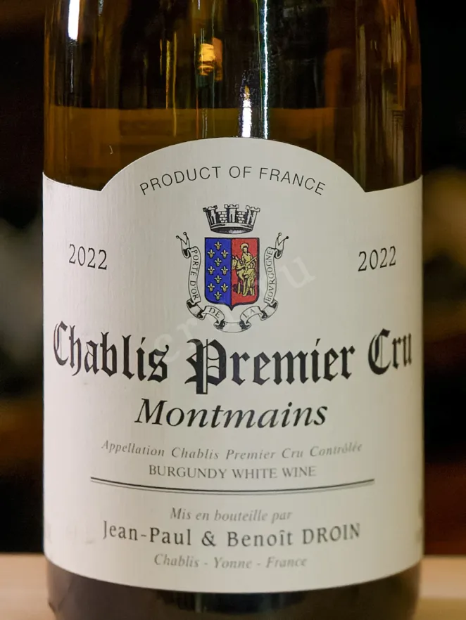 В магазине Крю Профи Jean-Paul & Benoit Droin Chablis Premier Cru Montmains 2022 0.75 л