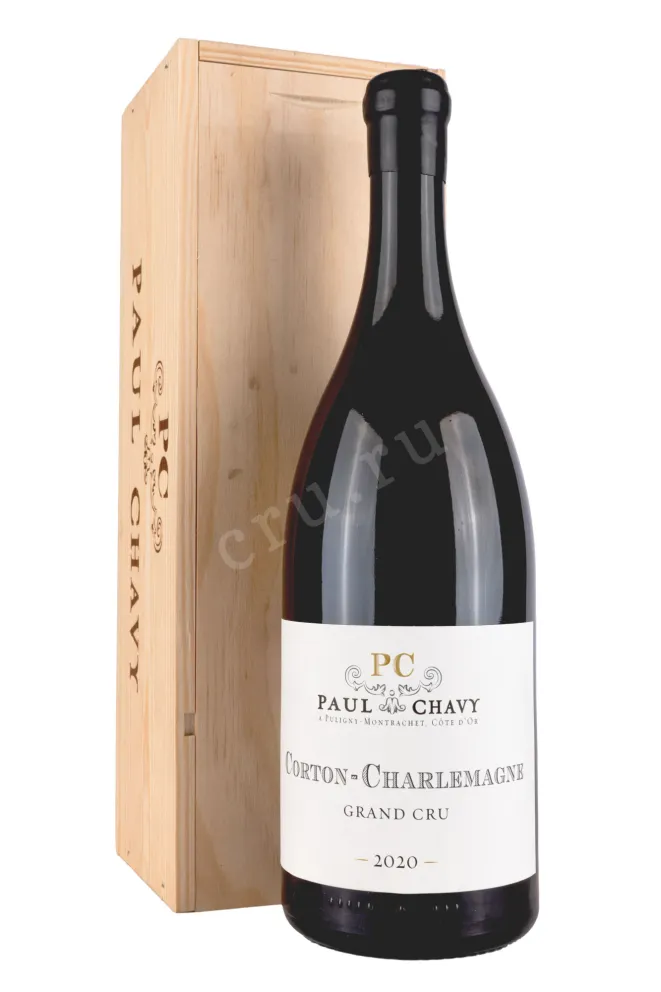 Вино Paul Chavy Corton-Charlemagne Grand Cru wooden box 2020 1.5 л