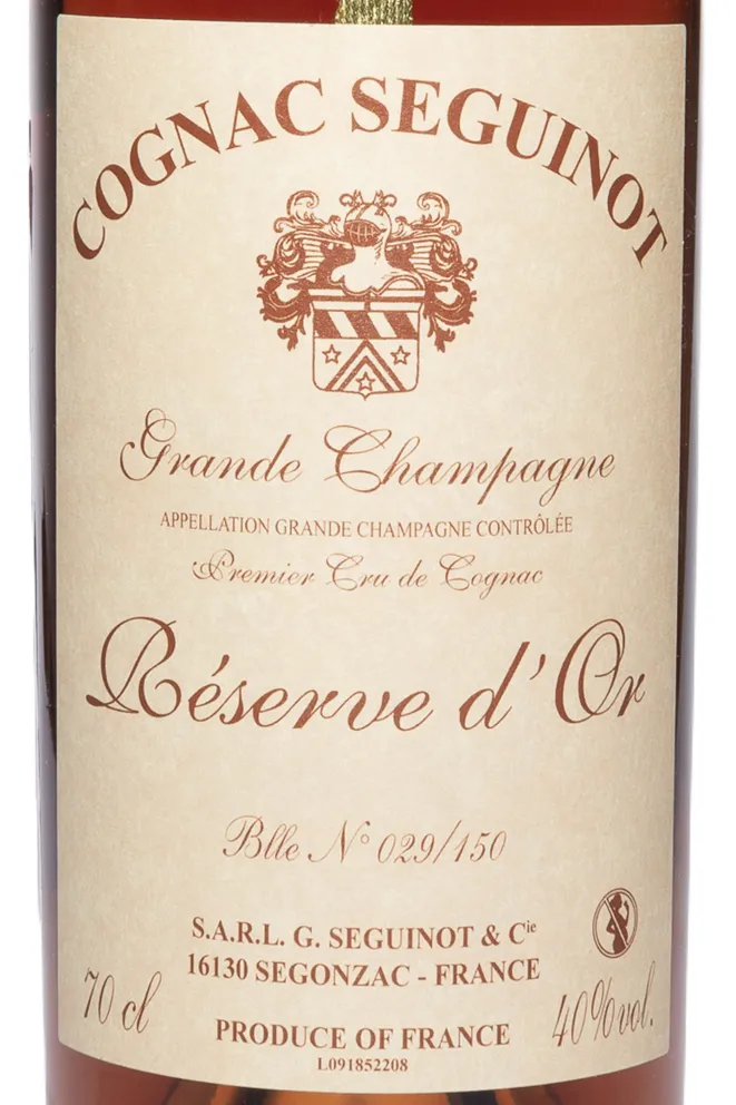 Этикетка Seguinot Reserve d Or 1914 0.7 л