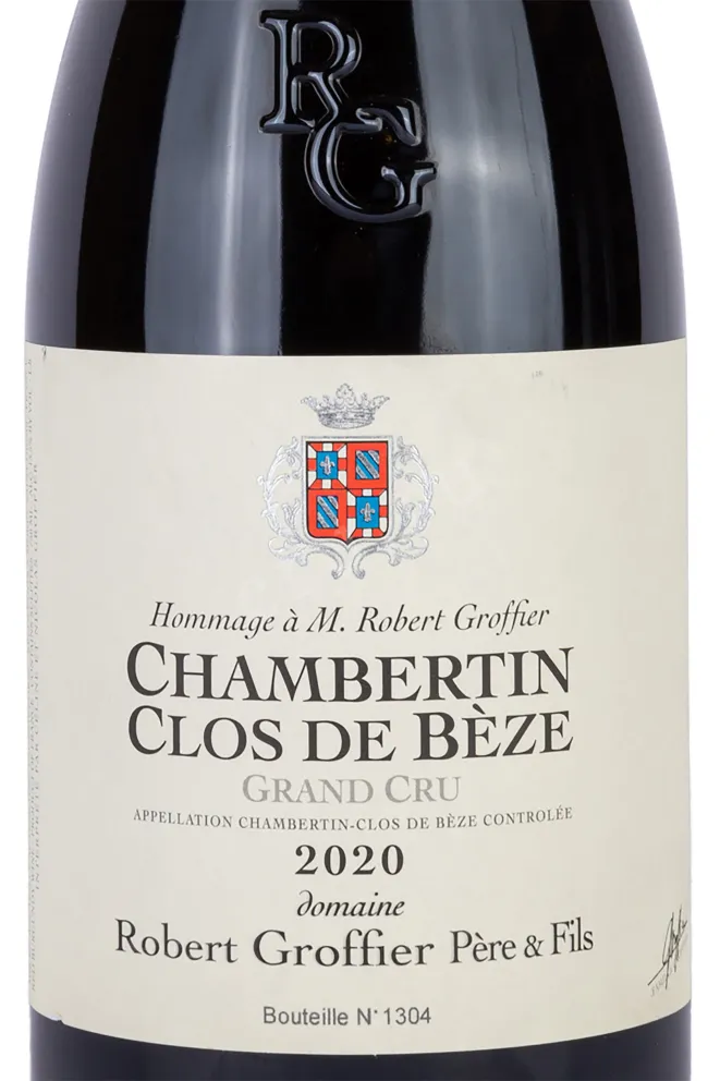 Этикетка Domaine Robert Groffier Pere & Fils Chambertin-Clos de Beze Grand Cru 2020 0.75 л