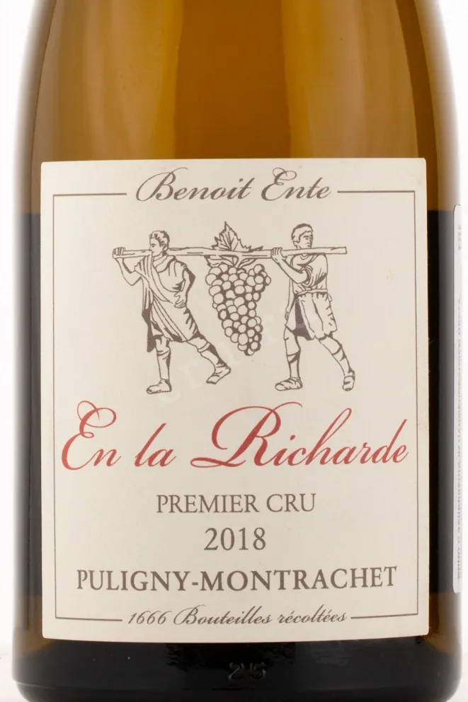 Этикетка Puligny Montrachet Premier Cru En La Richarde Benoit Ente 2018 0.75 л