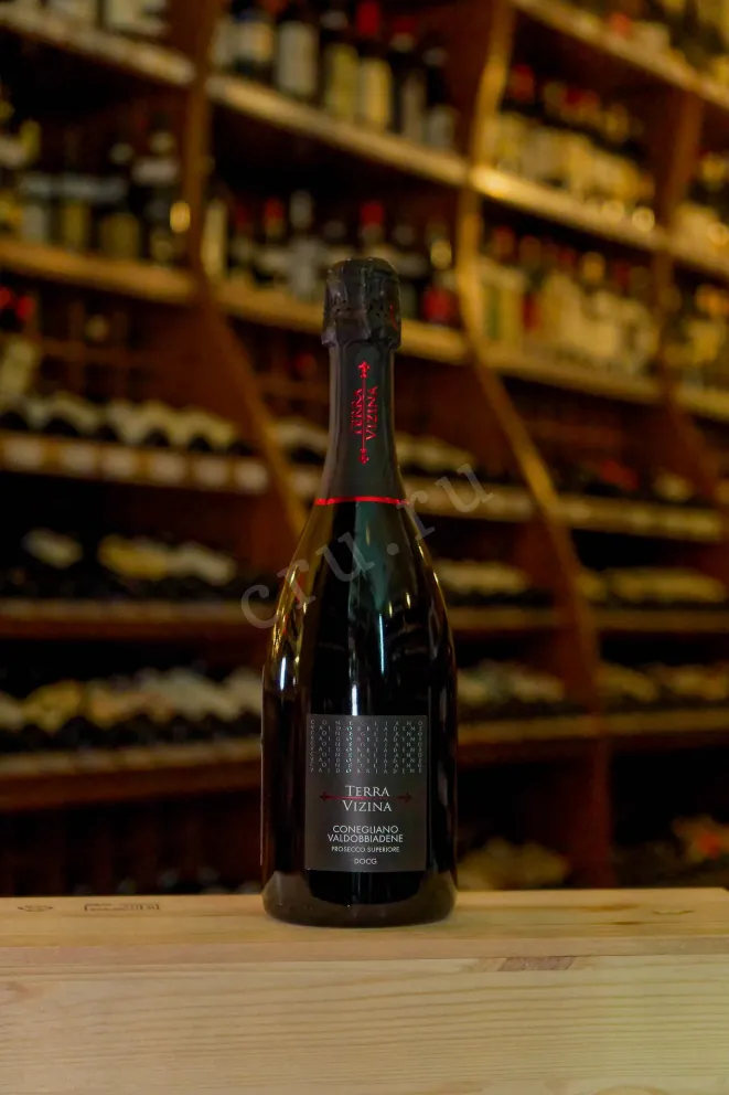 В магазине Крю Профи Prosecco Superiore Conegliano Valdobbiadene Extra Dry Terra Vizina in gift box 2021 0.75 л