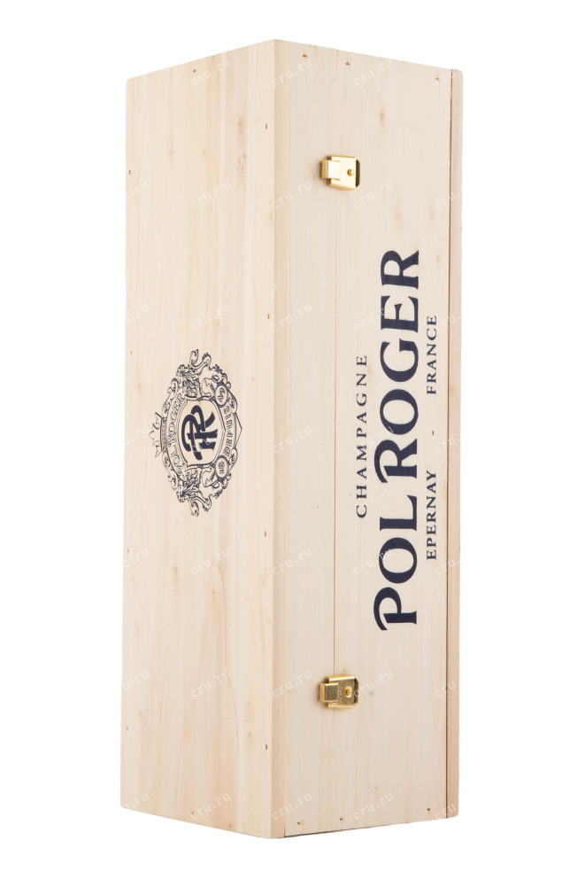 Подарочная коробка игристого вина Pol Roger Brut Reserve wooden box 1.5 л