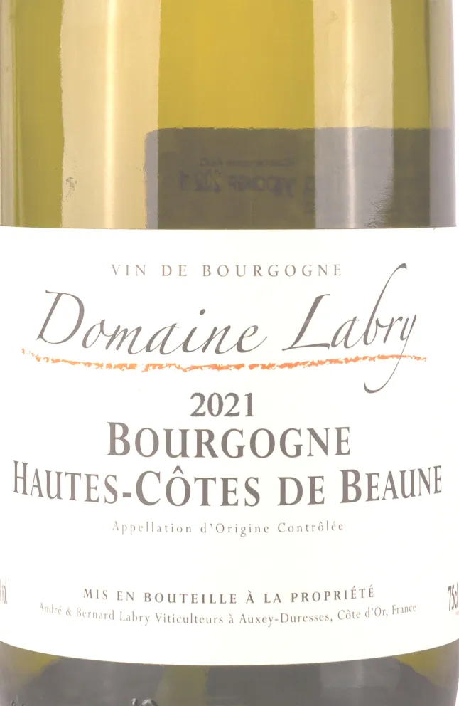 Этикетка Bernard Labry Bourgogne Hautes-Cotes de Beaune Blanc 2021 0.75 л