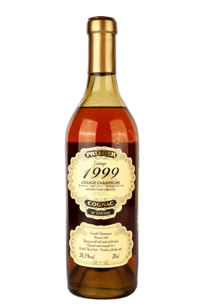 Бутылка Prunier Grande Champagne Vintage 1999 wooden box 0.7 л