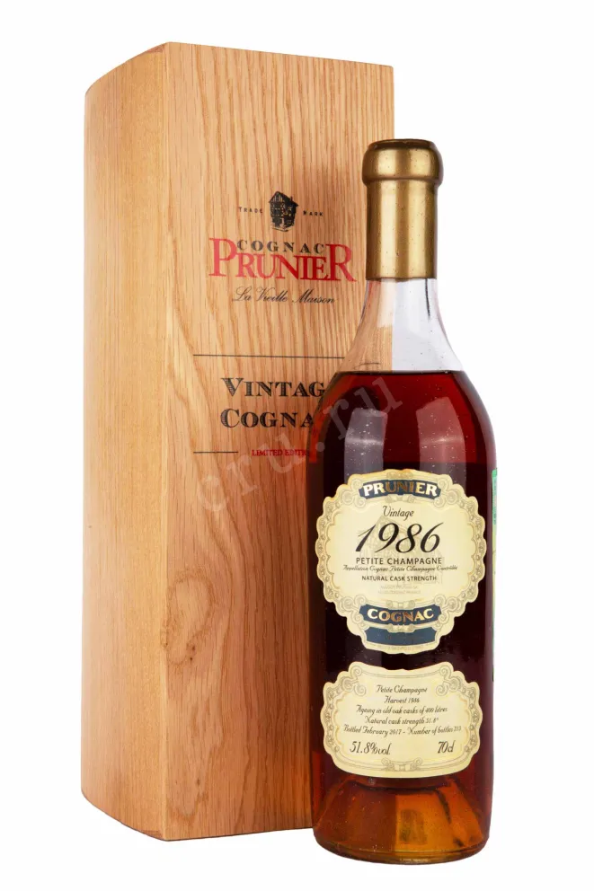 Коньяк Prunier Petite Champagne Vintage 1986 1986 0.7 л