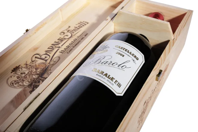 В деревянной коробке Barale Fratelli Castellero Barolo wooden box 2008 1.5 л
