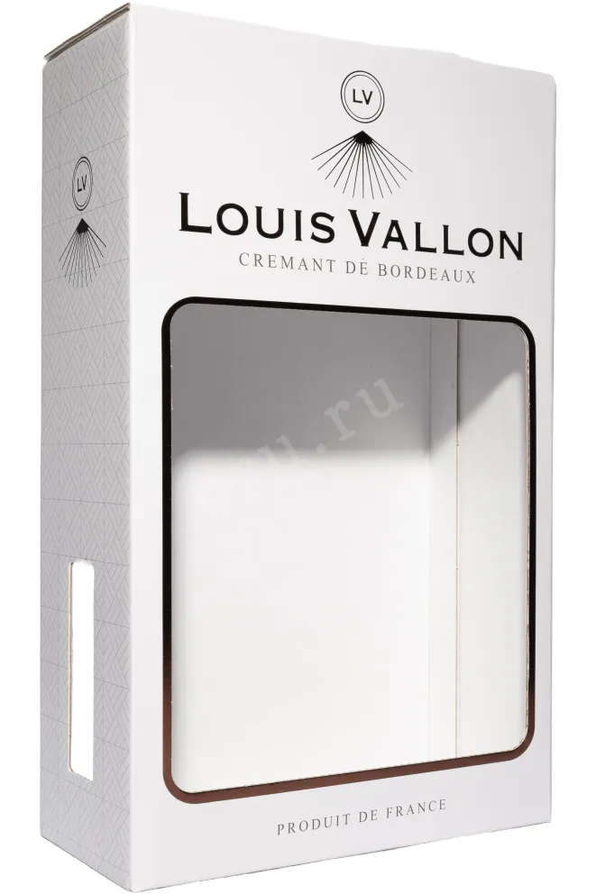 Подарочная коробка Louis Vallon Cremant de Bordeaux in gift box with 1 glass 2023 0.75 л