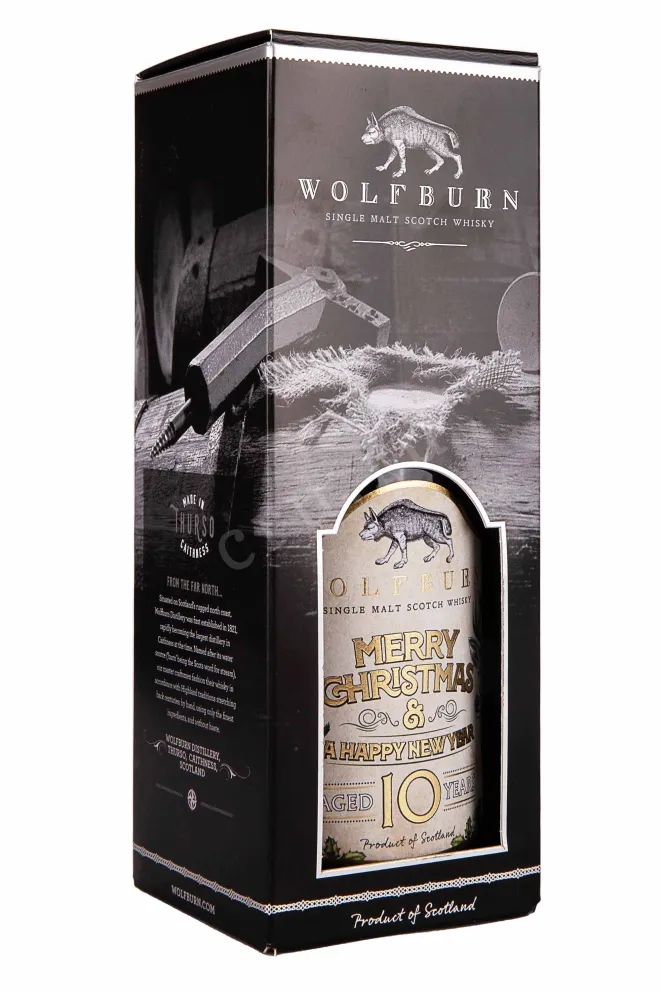 Подарочная коробка Wolfburn 10 years 0.7 л