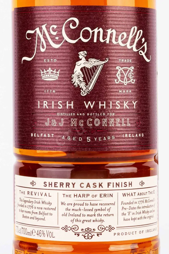 Этикетка McConnells Irish 5 years 0.7 л