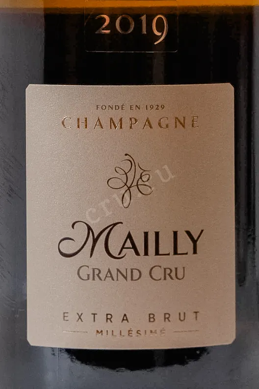 Этикетка Mailly Extra Brut Millesime 2019 0.75 л