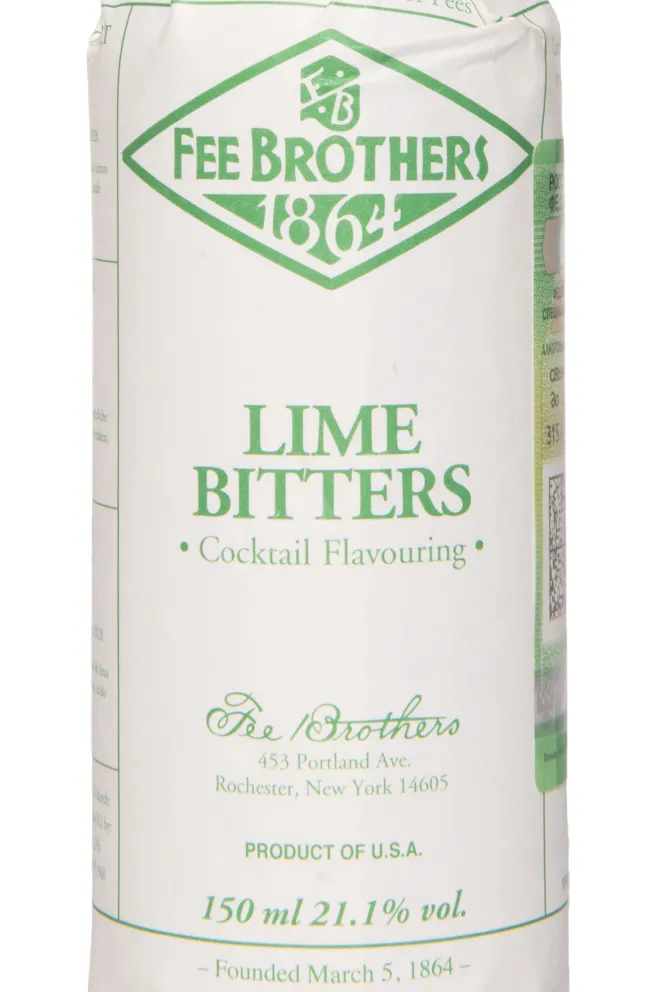Этикетка Fee Brothers Lime 0.15 л