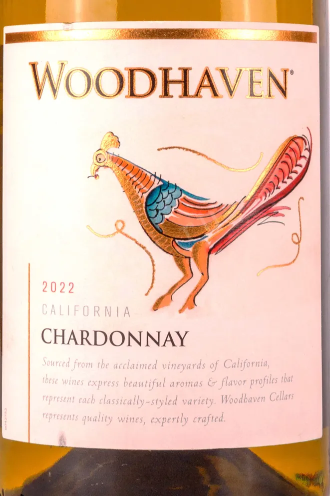 Этикетка Woodhaven California Chardonnay 2022 0.75 л