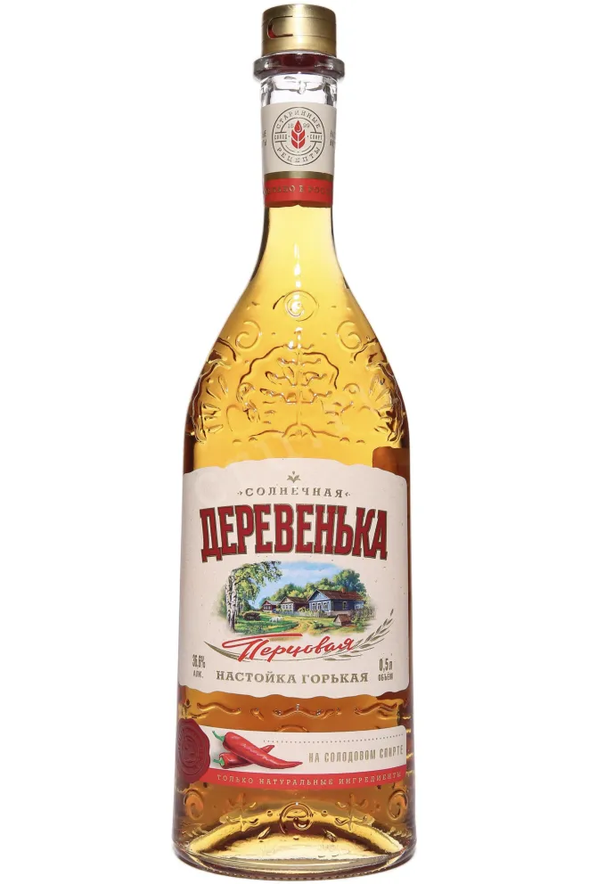 Настойка Солнечная Деревенька Перцовая Горькая  0.5 л