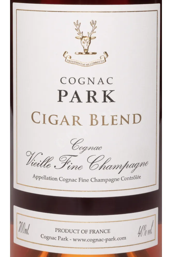 Этикетка Park Cigar Blend Vieille Fine Champagne in gift box 2014 0.7 л