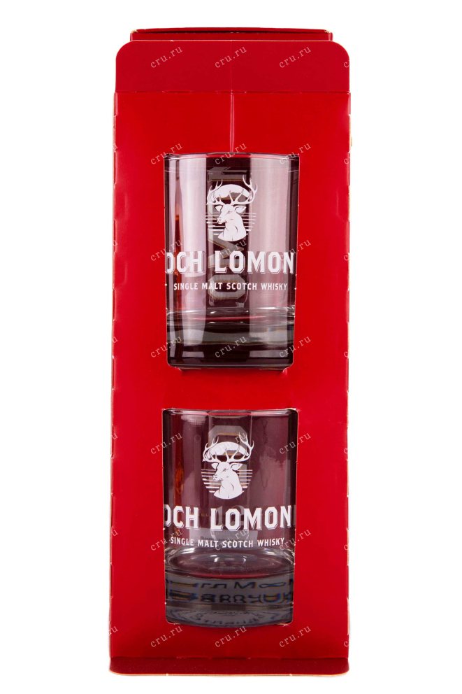 Набор с бокалами Loch Lomond Single Malt 12 years in gift box + 2 glasses 0.7 л