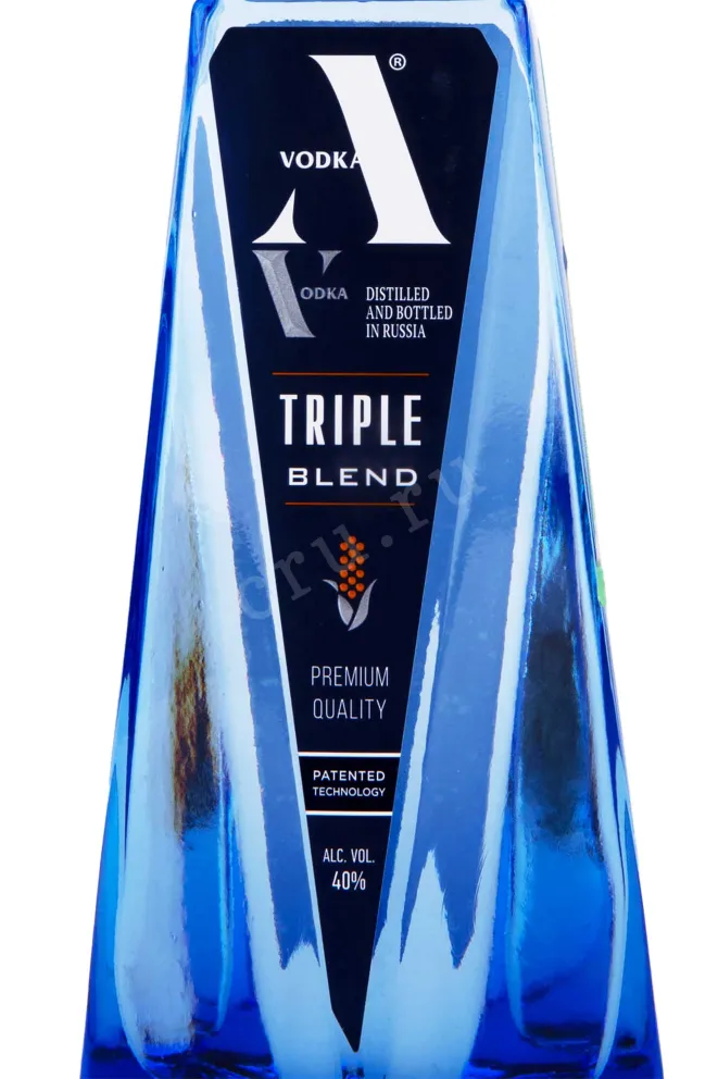Этикетка Vodka A Triple Blend 0.5 л