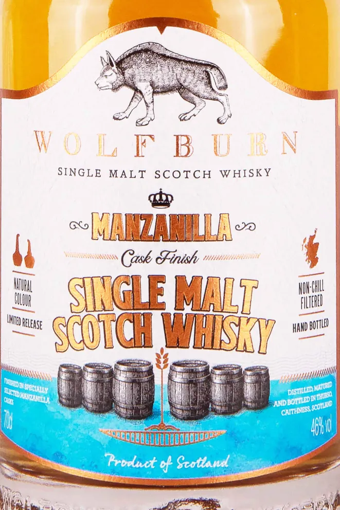 Этикетка Wolfburn Manzanilla Сask Finsh 0.7 л