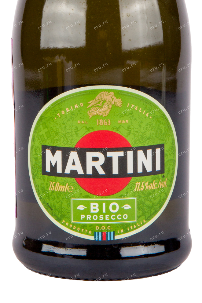Этикетка игристого вина Martini BIO Prosecco 0.75 л