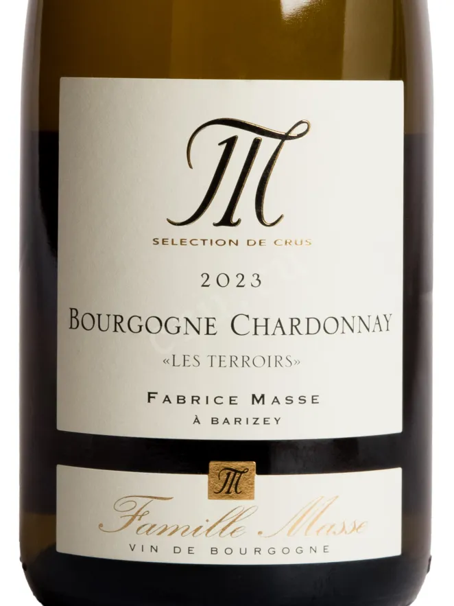 Этикетка Famille Masse Bourgogne Chardonnay Les Terroirs 2023 0.75 л