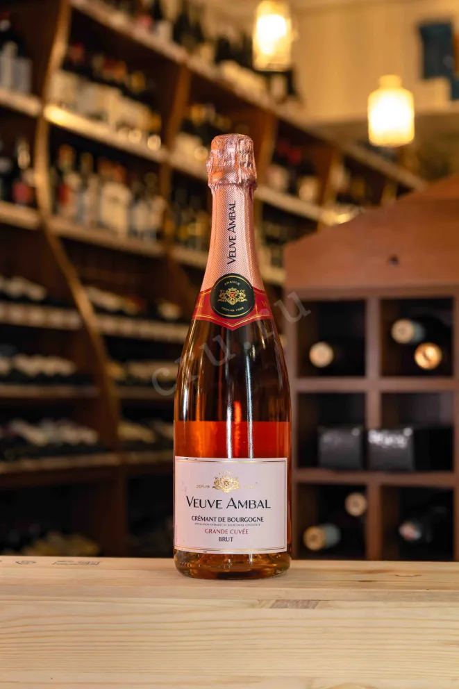 В магазине Крю Профи Veuve Ambal Grande Cuvee Rose Brut Cremant de Bourgogne 2023 0.75 л