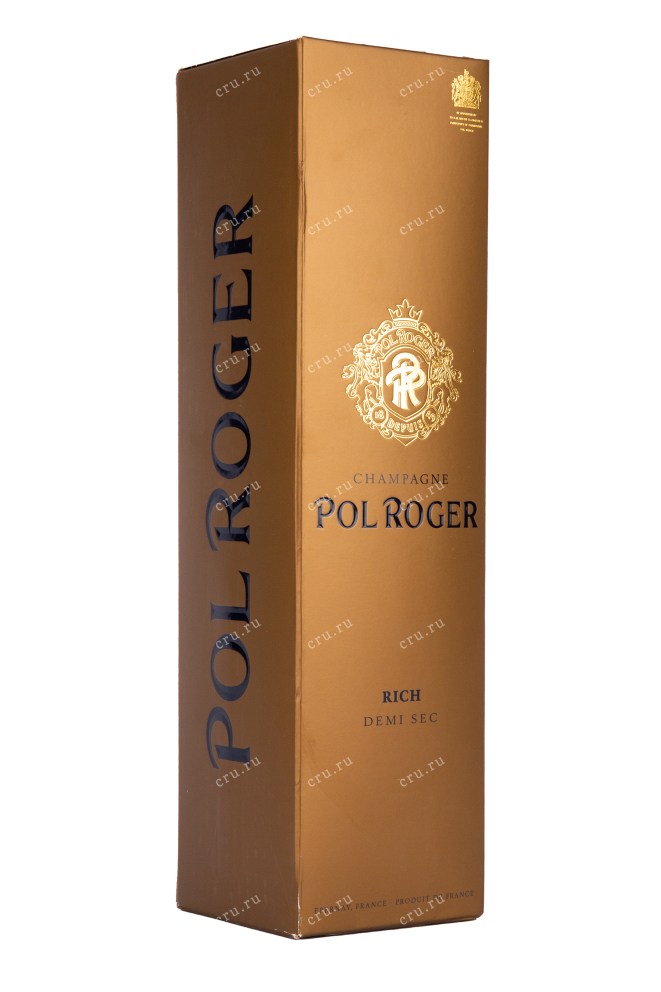 Подарочная коробка игристого вина Pol Roger Rich 0.75 л