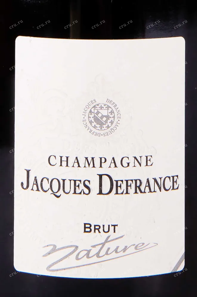 Этикетка Jacques Defrance Brut Nature 2019 0.75 л