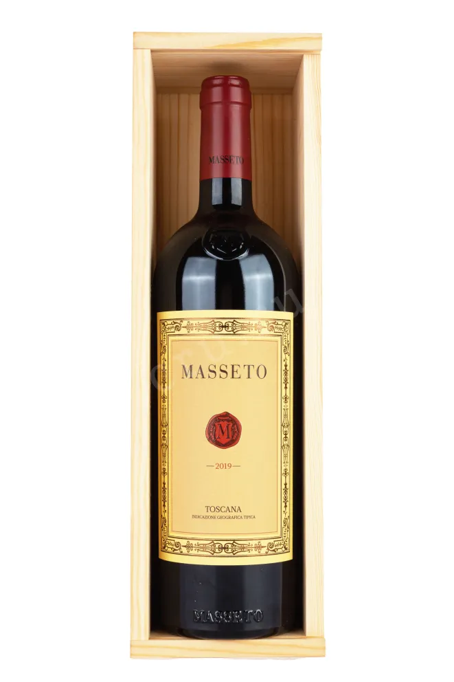 В деревянной коробке Masseto Ornellaia wooden box 2019 0.75 л