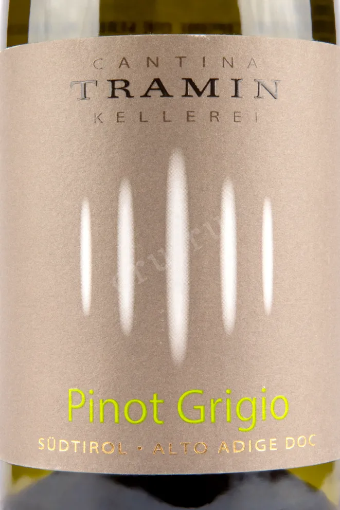 Этикетка вина Pinot Grigio Cantina Tramin Kellerei 0.75 л